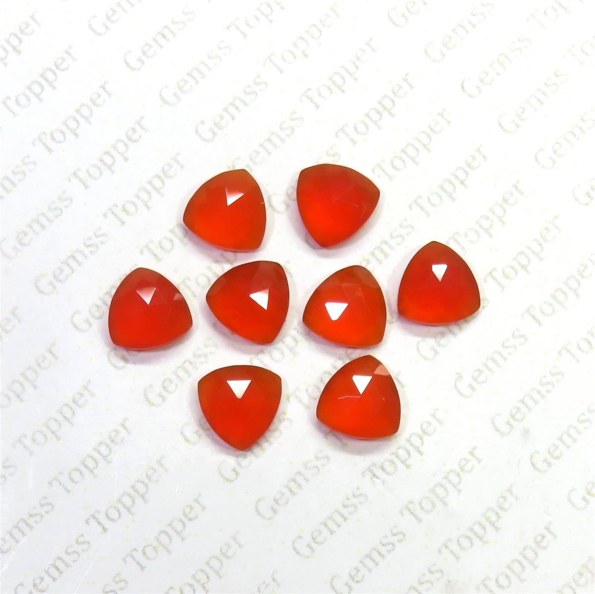 Carnelian 10x10 mm Trillion Rose Cut